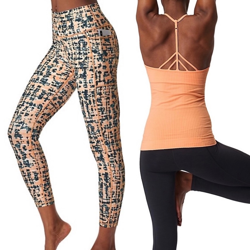 Sweaty Betty 2 piece: Super Sculpt Cropped Leggings + Seamless Tank
